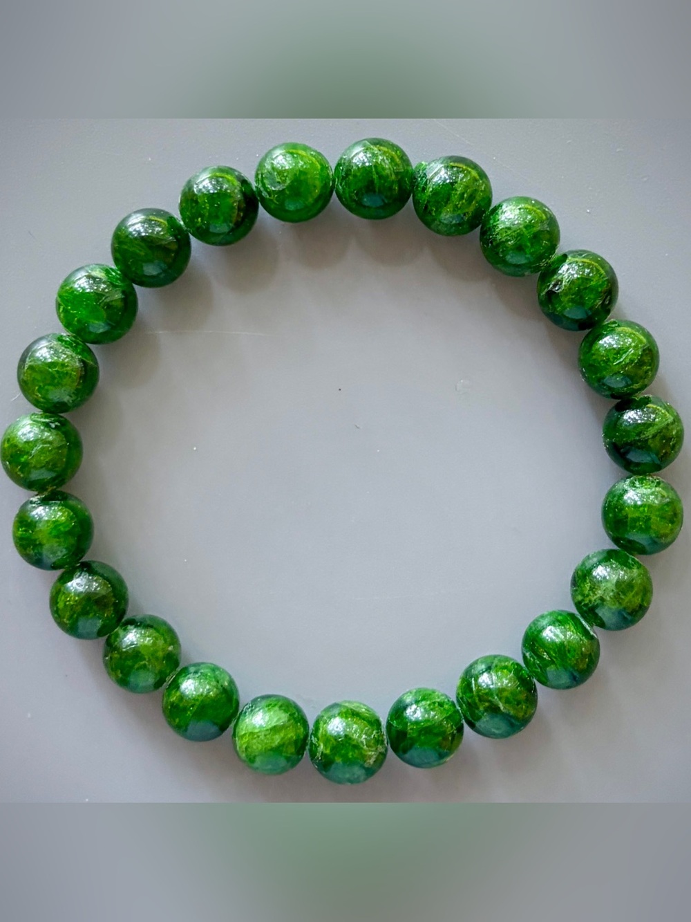Green Chrome Diopside Handcrafted Bead Bracelet